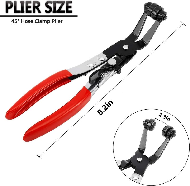 Klfte 3Pc Hose Clamp Removal Tool Kit with Long Wire Spring Hose Clamp for Car Coolant Radiator Heater and Water Hose with Flat or Large Clamps - Image 3